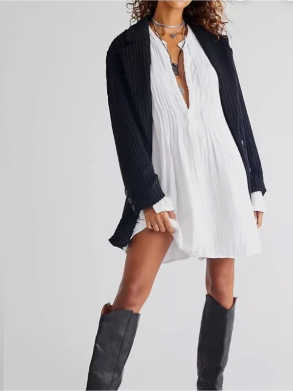 Free People White Tunic Top/Dress